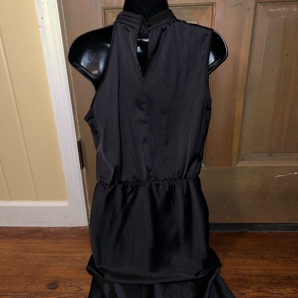 PrettyGarden Black Sleeveless Satin Mock Neck Maxi Dress Size S - Picture 6 of 10